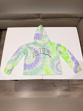 Converse Kids Tie-Dye Hoodie - Lime Green & Lavender
